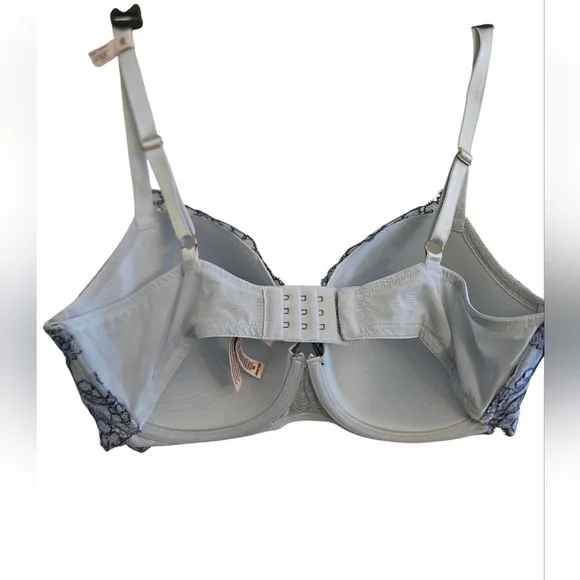 Victoria's Secret Dream Angels Blue Floral Lightly Lined Demi Bra Women 38DD - Picture 2 of 5